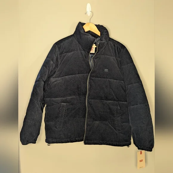 Beautiful Levi's Black corduroy bubble puffer. NWT XL. In perfect condition - Picture 6 of 14
